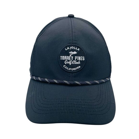 Torrey Pines Golf Club Hat Men’s Black Performance Cap - Picture 1 of 5